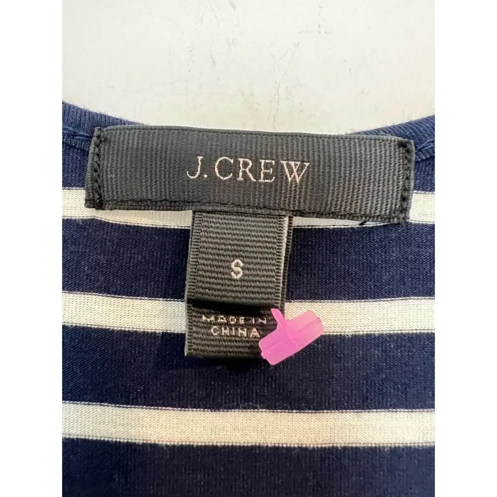 J. Crew Striped Maxi Tank Dress Navy & White sz S